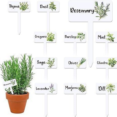 흰색 아크릴 10.2*6.8cm, 12개 세트