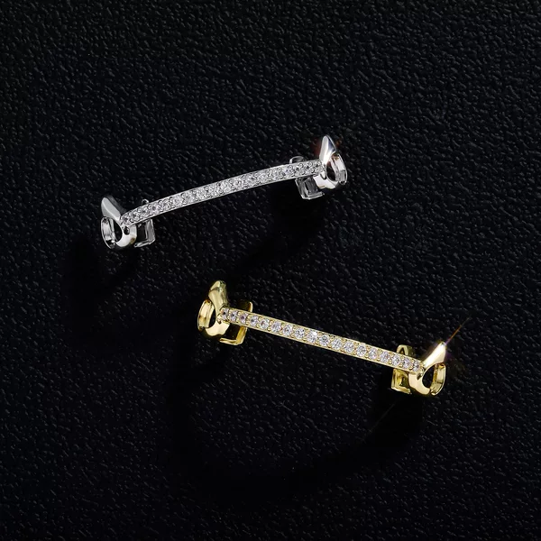 Cross-Border Hot-Selling Vampire Fangs Personalized Minimalist Fashion Zircon Tooth Braces Halloween Bestseller