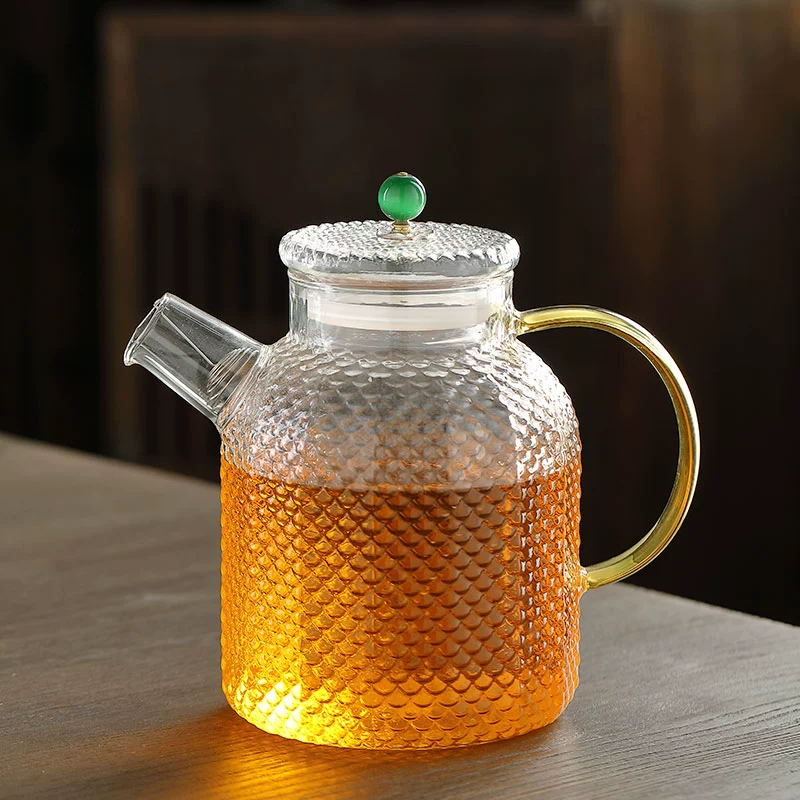 Glass teapot, capacious fruit flavored tea for home use, tea set