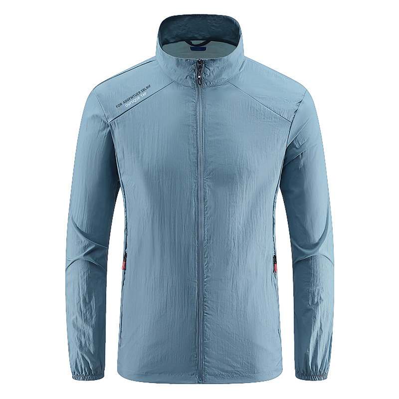 2023 ropa de protección solar para hombres de verano capa transpirable de seda de hielo fino más el tamaño de pesca de secado rápido protección UV ropa de protección solar