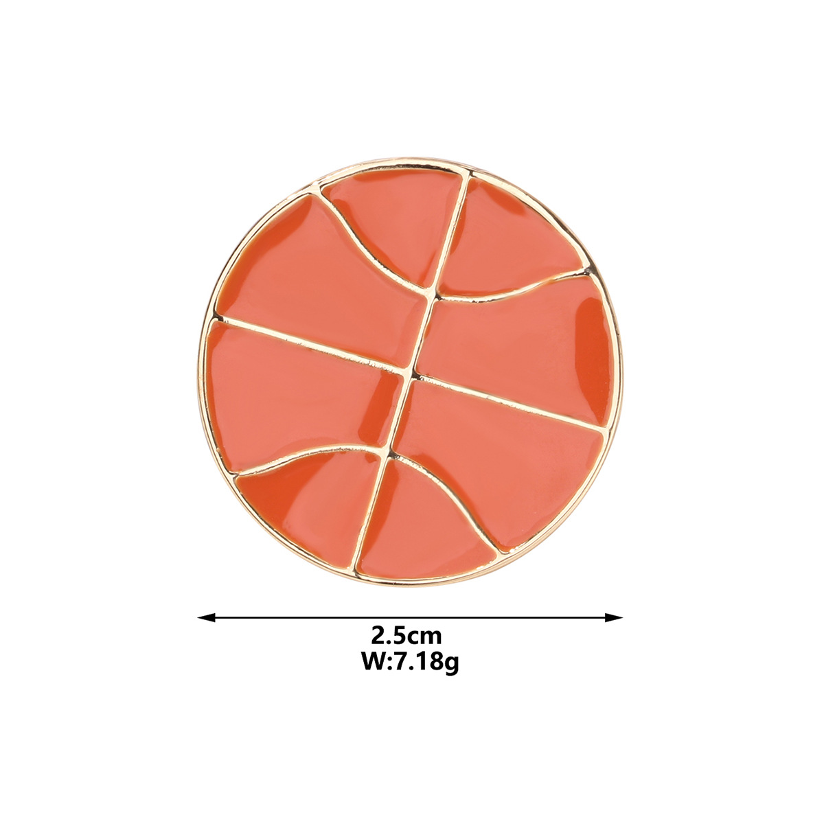 9g Weight Brooches Classification Daily Occasion Alloy Material Basketball, Football Pattern All Seasons Season Unisex Gender Plating Design Cute, Modern Style Style Cute Modern Style Pin Basketball Football Alloy Plating Unisex Brooches 无