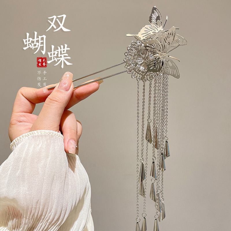 Nuevo estilo chino flange flores clip de cabello paso de agitación Hanfu Zhang clip de cabello antiguo estilo de alta sensibilidad clip de cabello clip de cabello tocado