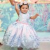 Children's dress, skirt, lace small princess costume, 2021 collection, suitable for import, suitable for teen, with embroidery