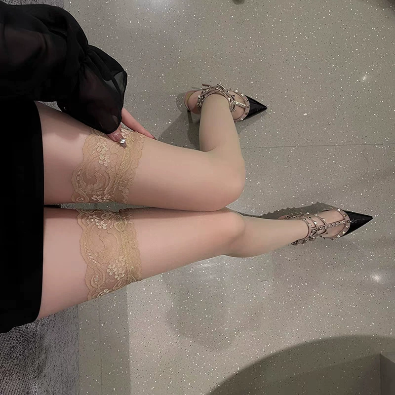 Japanese sexy summer thin high boots with diamond pattern, knee socks