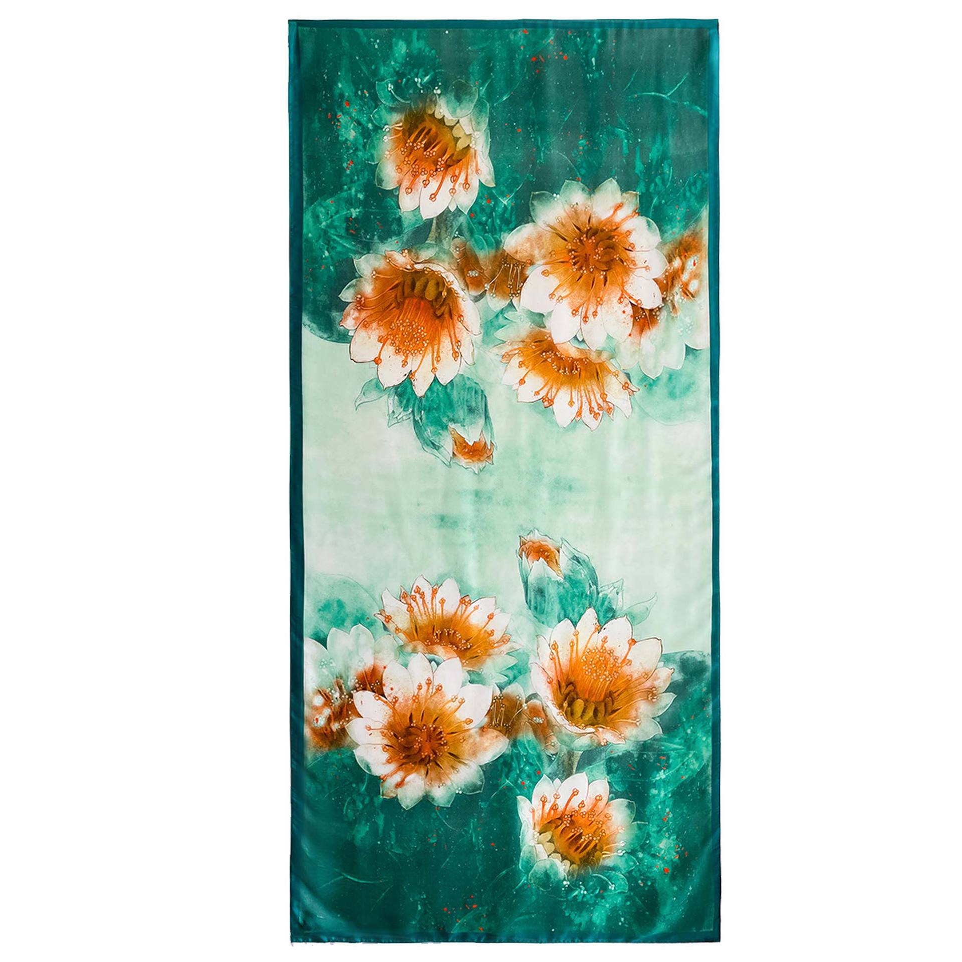 Nuova sciarpa di seta da donna primavera/estate versione coreana moda e stile elegante scialle sciarpa di seta di simulazione a doppio scopo_voghion.com