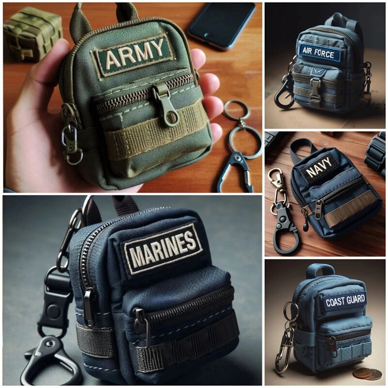 Cross-Border Popular Mini Army Backpack Keychain Mini Army Backpack Keychain
