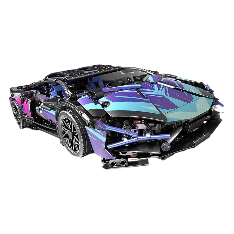 Compatible con bloques de construcción Lego cyberpunk 911 Rambo Starry Sky Kini coche deportivo juguete para niños modelo de coche de control remoto