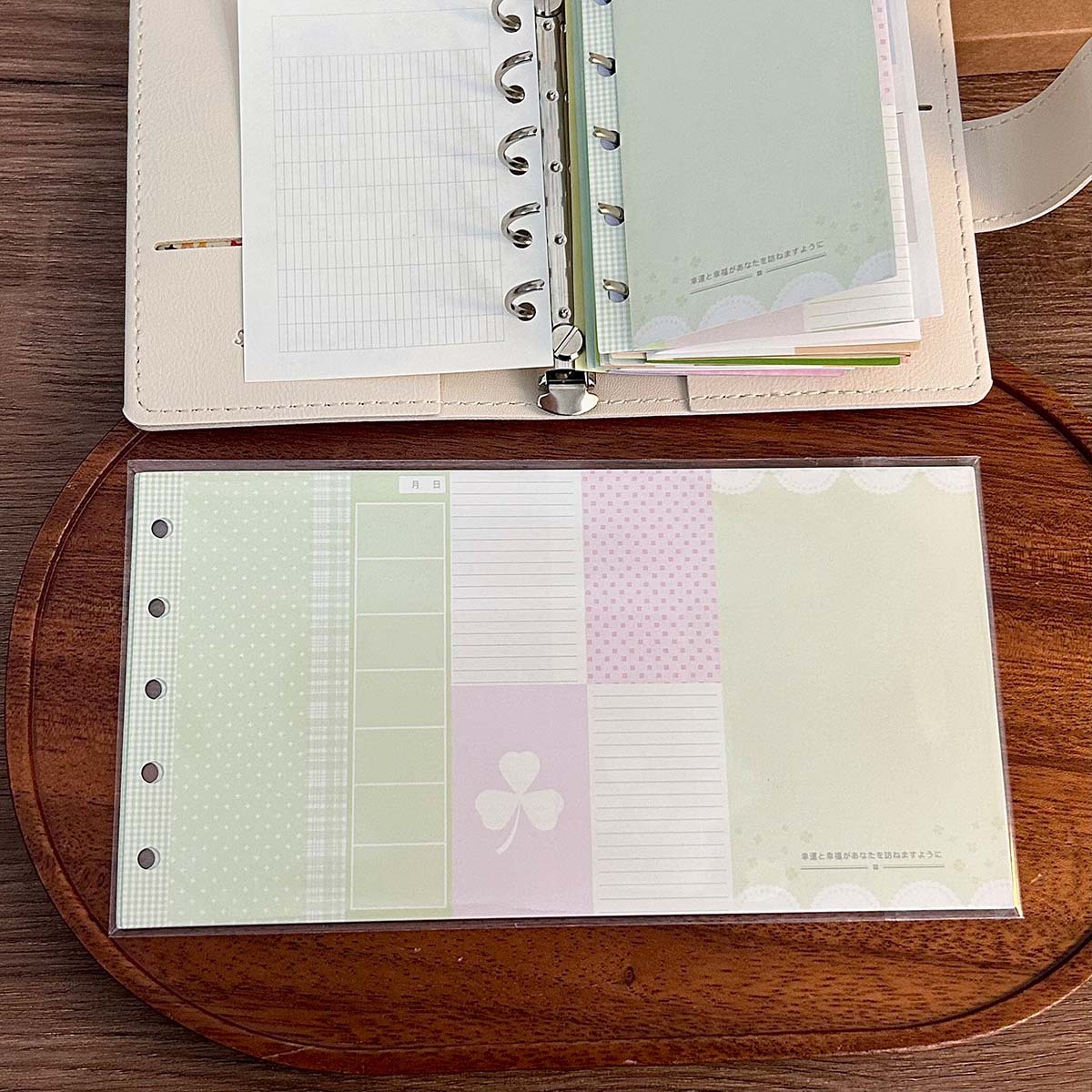 [Colección M5] Libro de hojas sueltas, accesorios de página interior, libro de contabilidad manual, libro de almacenamiento, carcasa PP, mini libro de tarjetas, bolsillo interior portátil