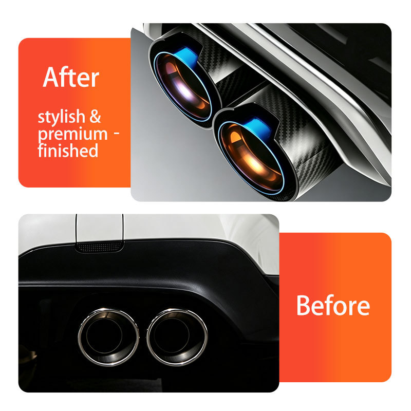 Suitable for BMW M240i 330i M340i M440i stainless steel carbon fiber exhaust modification with four tail pipes