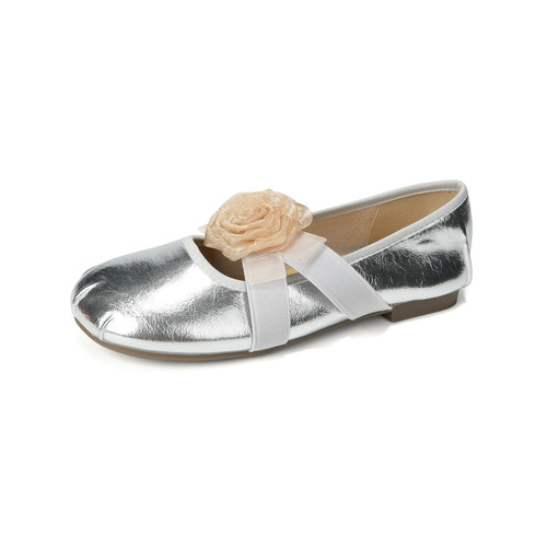 Wwei Girl 2011-2 Flower Flat Sandals for Women French Fairy Wind Ballet Shoes with Skirts Mary Jane Shoes