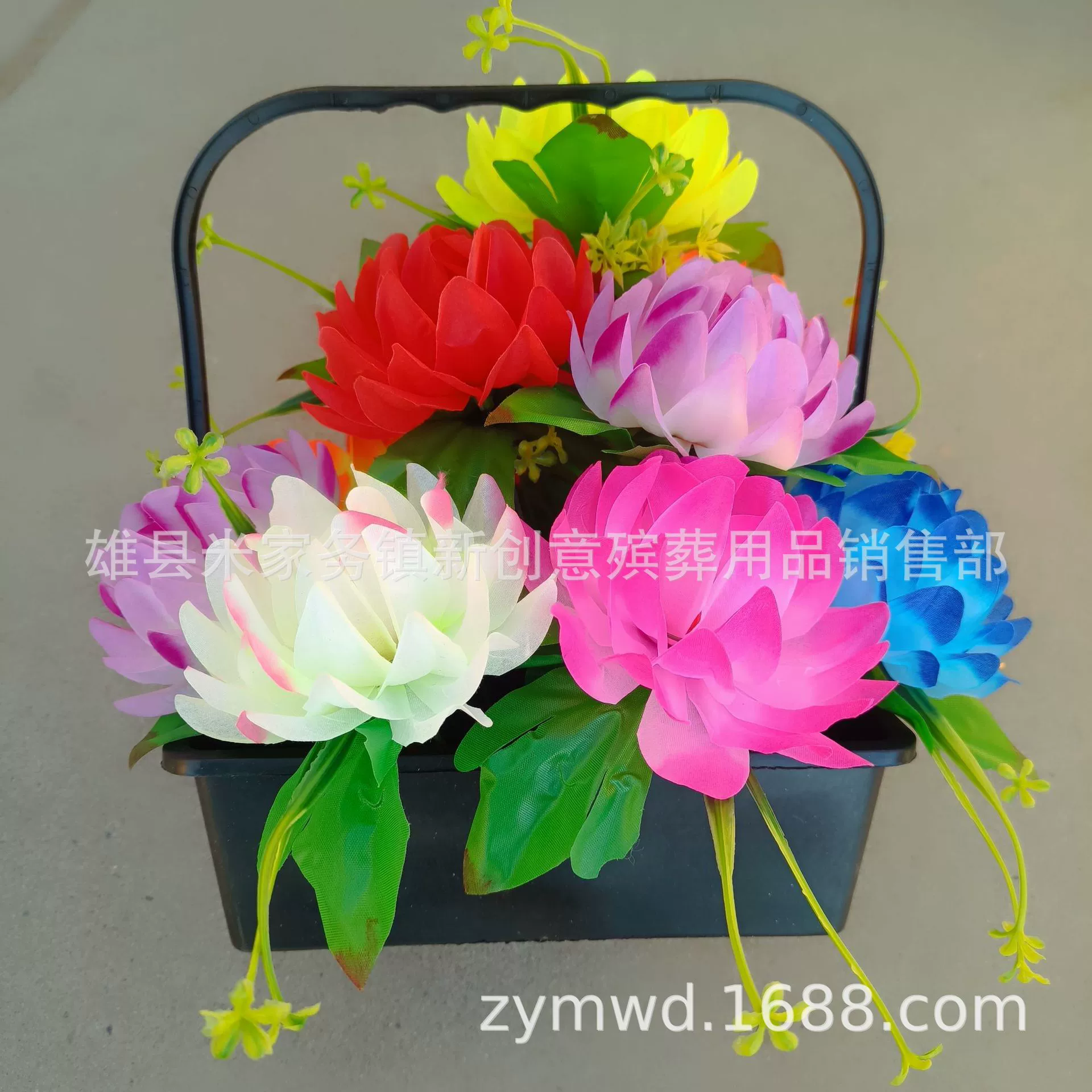 Forever cherished potted flowers, grave sacrifice, fake flowers, potted landscape, Qingming bouquet, bouquet, funeral supplies
