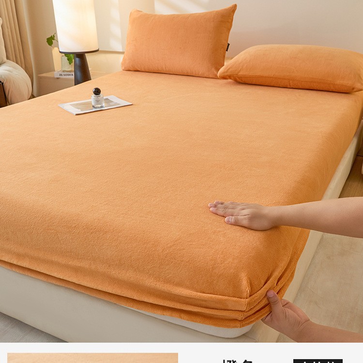 Leche cama de terciopelo 2026 nuevo invierno más terciopelo espeso brida de coral cama de terciopelo sábanas colchón cubierta protectora