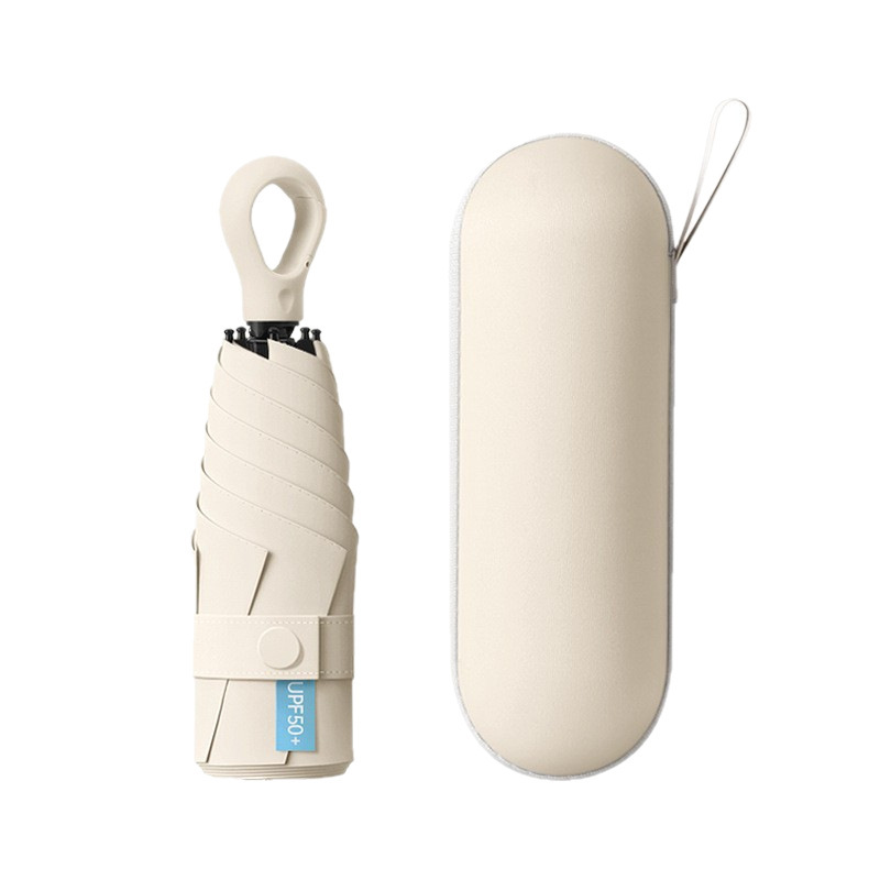 ミニポータブル 50% off 傘リングバックルハンドル晴雨兼用カプセル傘黒接着剤日焼け止めと UV 保護女性の日傘|undefined