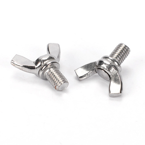 Factory direct 304 stainless steel butterfly screw Yuanbao hand-tightened butterfly-shaped horn bolt M5M6M8M10M12