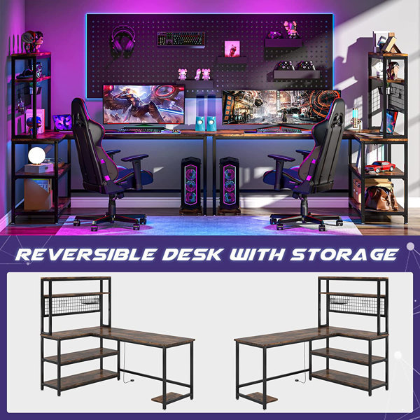 55_+Large+Computer+Desk+L-Shap