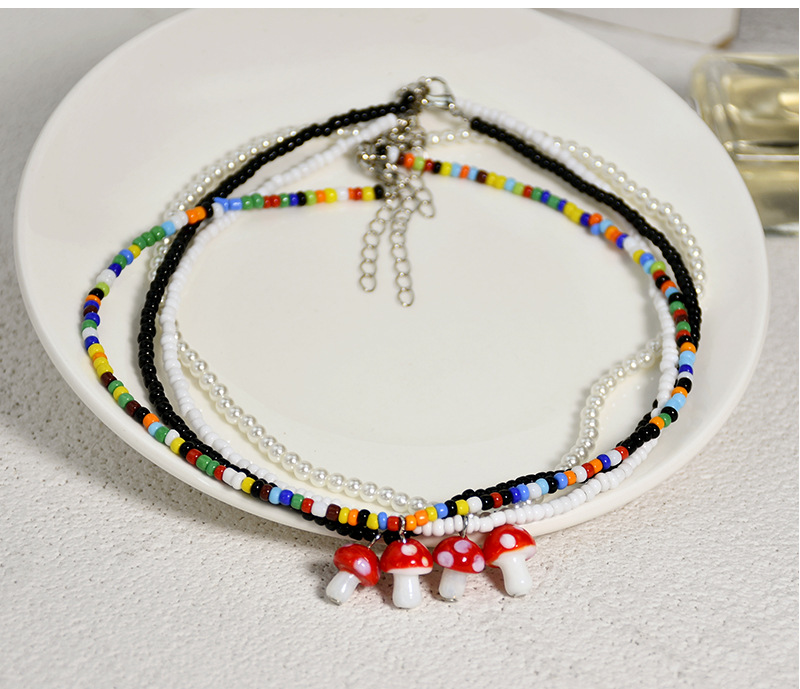 Mode Geometrische Perlen Ohne Eingelegte Anhänger Halskette display picture 4