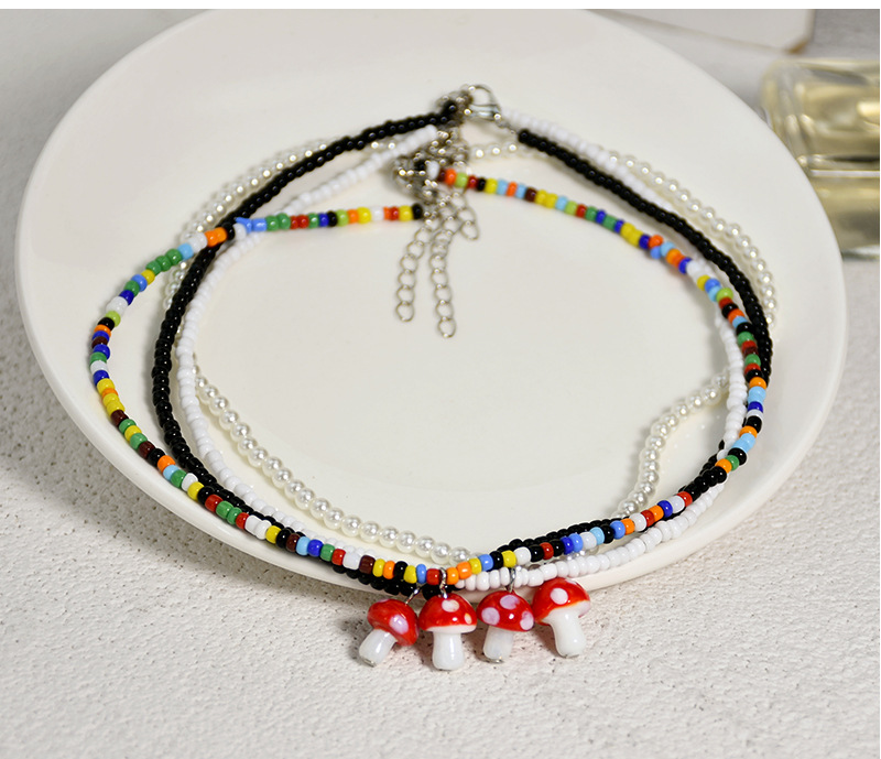 Fashion Geometric Beaded No Inlaid Pendant Necklace