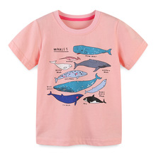 歐美風夏季新品兒童T恤圓領卡通中小童t恤衫可愛印花女童上衣
