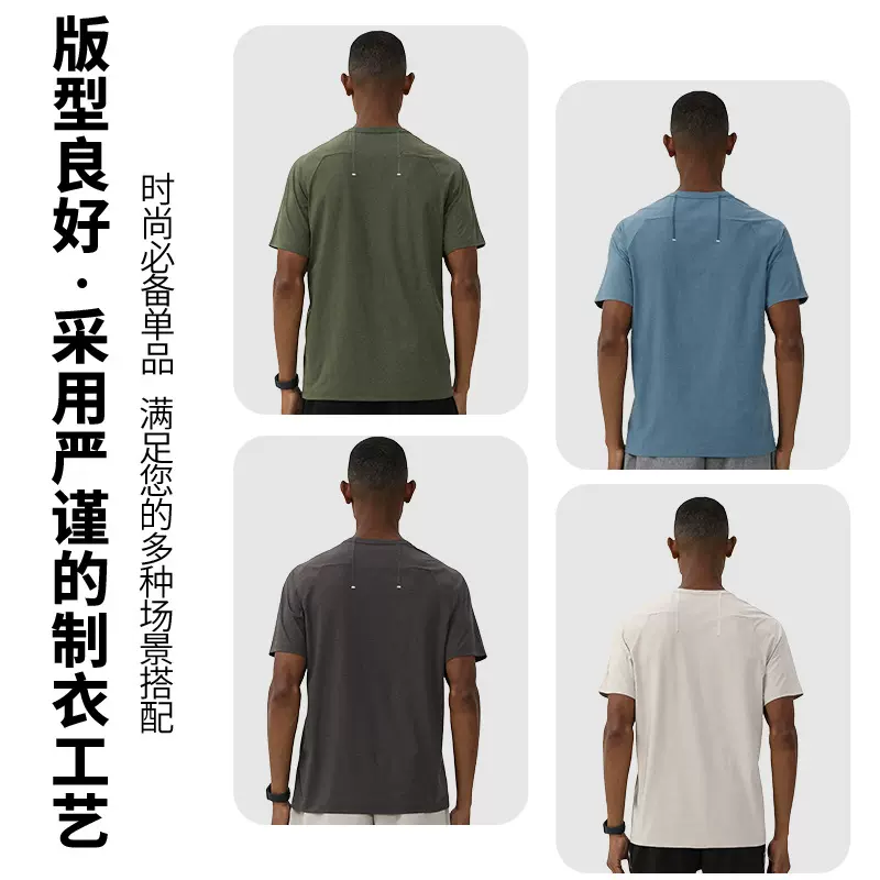 跨境春夏速干男士短袖透气防晒运动休闲健身徒步休闲锻炼速干t恤