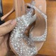 2024 Summer New Pointed High Heel Shoes with Pearl, European and American Thin Heels, Shallow Mouth Single Shoes, Back Strap Women's Shoes