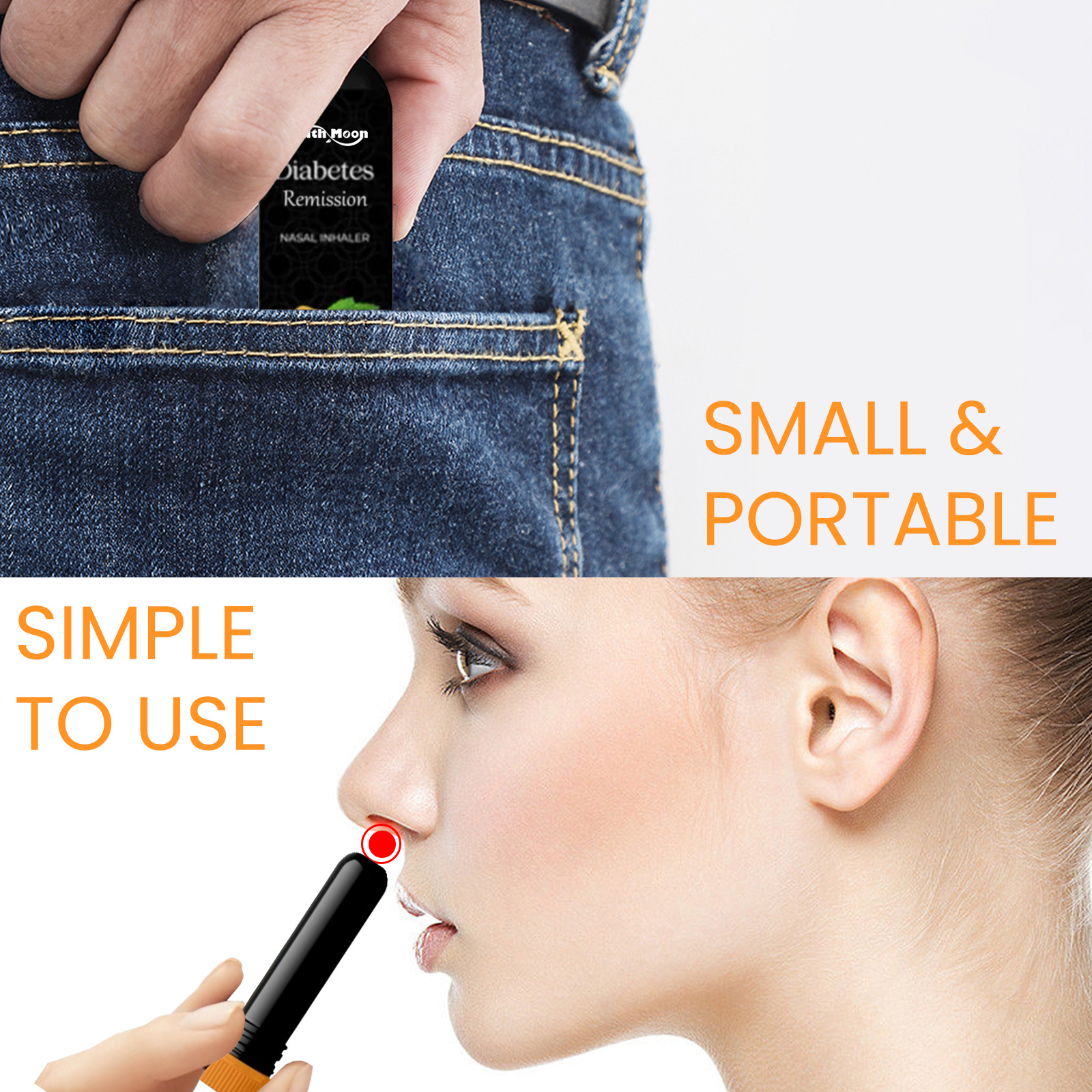 Inhalador nasal South Moon Relief Limpieza nasal Alivio de molestias Cuidado corporal Inhalación nasal_voghion.com