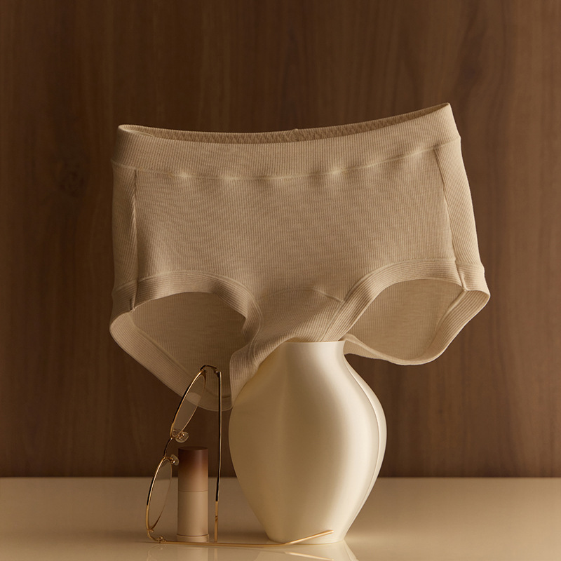 Cerotich Modal Underwear Women's Nude Comfortable Pure Color Anti-Exposure Briefs Mulberry Silk Bottom Crotch Pants