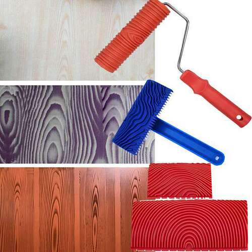 Wood grain paint printing art paint coating wood paint texture drawing tool rubber simulation wood grain roller brush