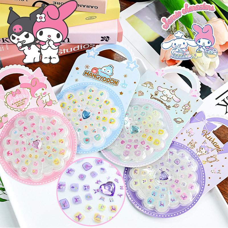 Popular Kidsren's Nail Patch Set for Girls DIY Adhesive Self-Adhesive Manicure Cute Melody Nail Patch Wholesale