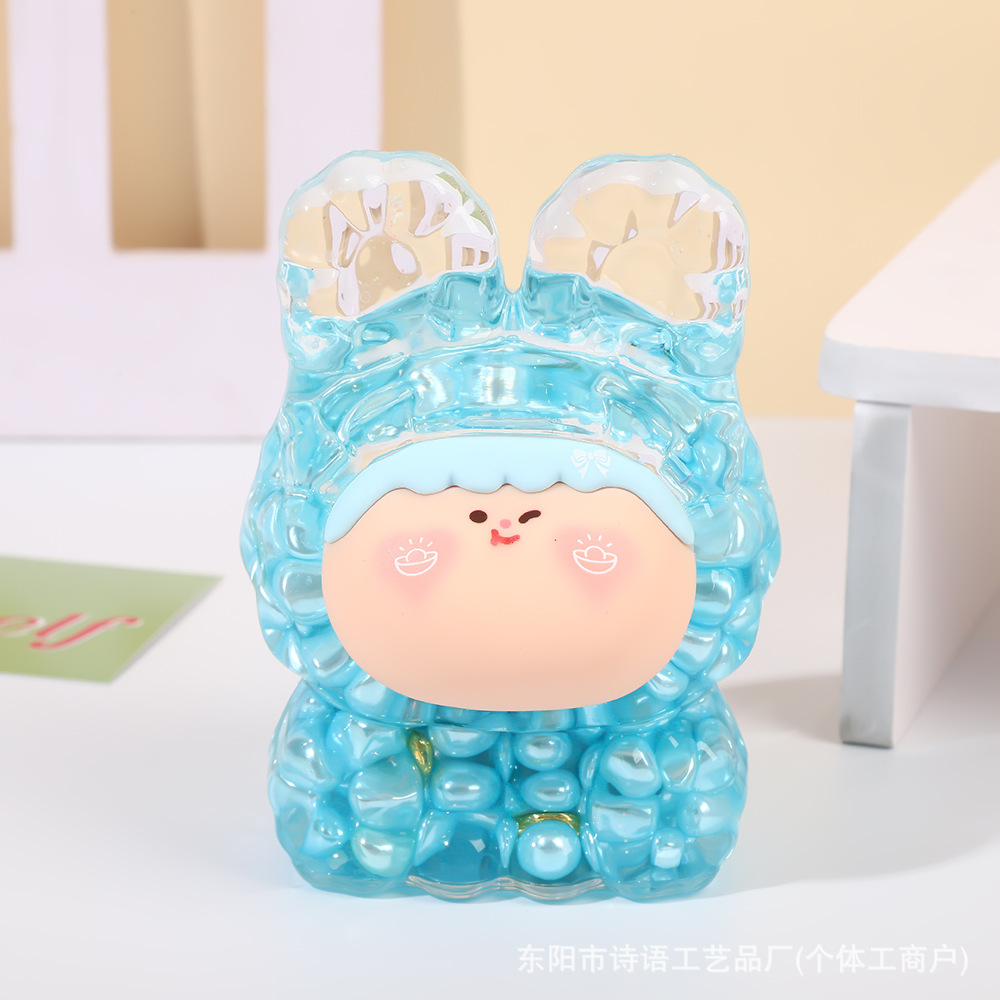 Big Mac cute Lilith doll bursting colorful beans into oil quicksand creative ornaments live broadcast pairs blind box