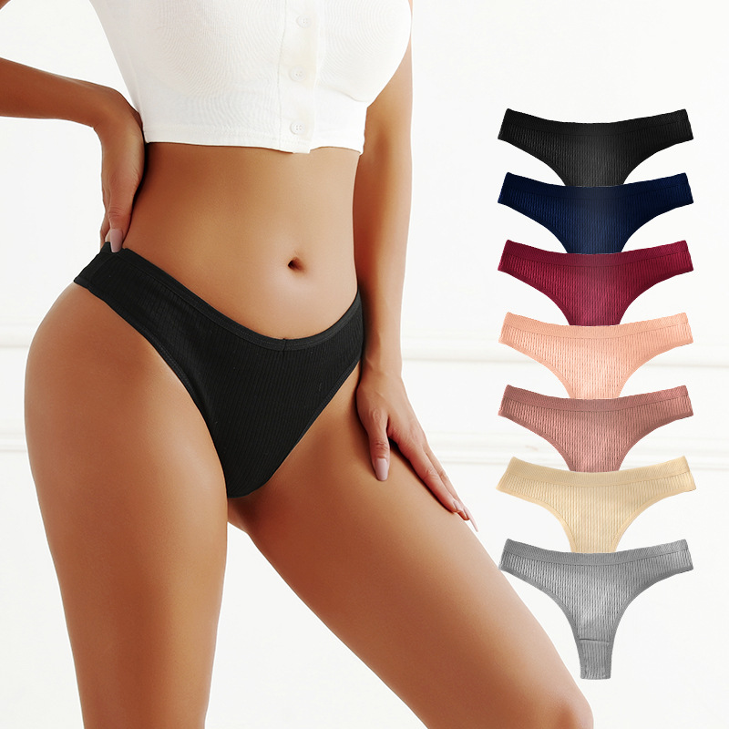 Cross-border European and American sexy underwear T-pants women's low-waisted briefs yoga sports seamless underwear women's underwear