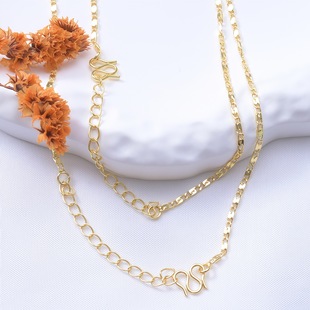 ��ɫ18K������Ƭ�1.5mm������Ƭ�M���^�ߴ�45cm�i���diy���Ʒ