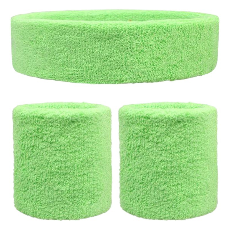 Puro algodón diadema pelo banda traje deportes sudor-absorbente correr baloncesto diadema pulsera engranaje protector fijo logo