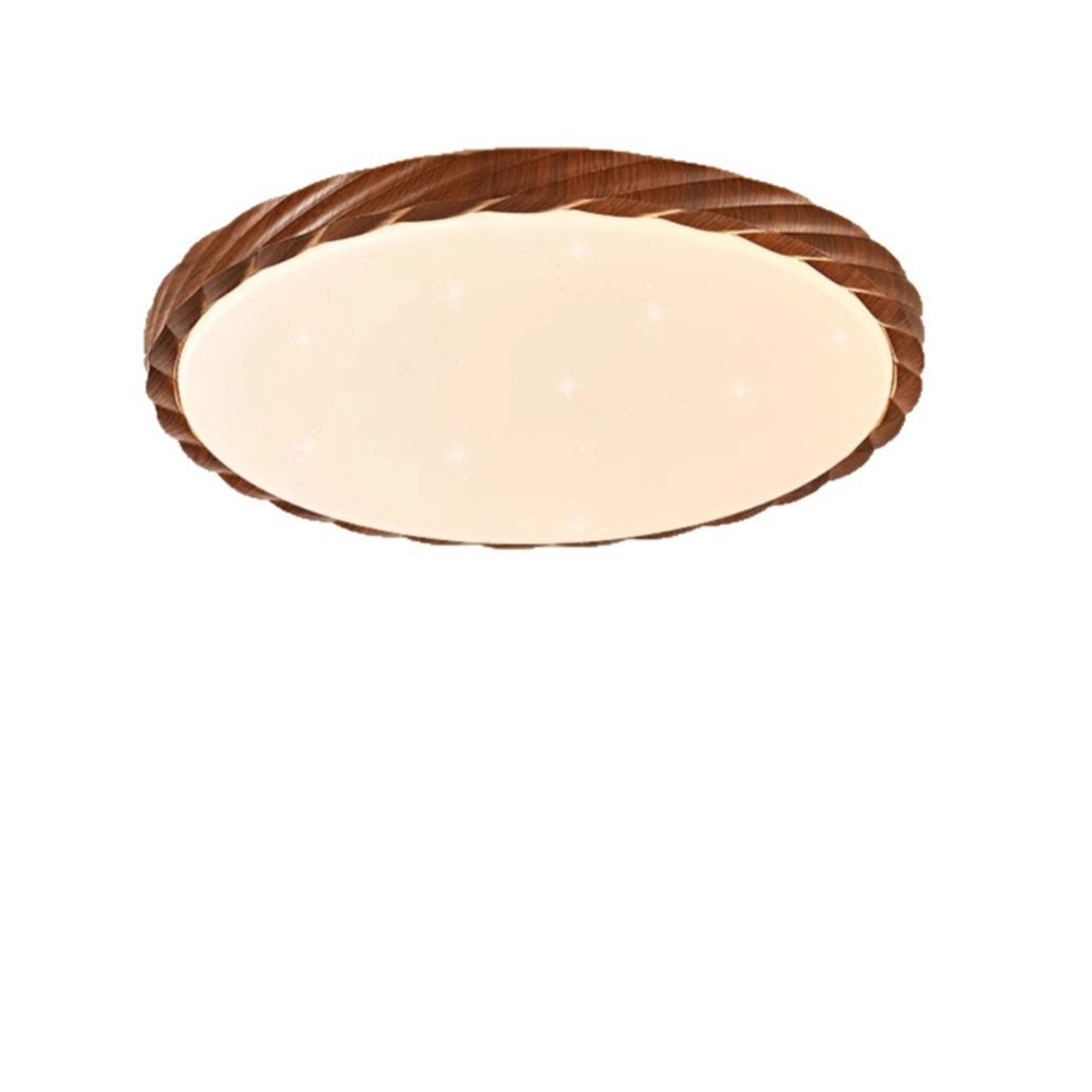 Nueva lámpara de dormitorio de color de nogal de estilo antiguo, lámpara de techo de sala de estar moderna simple, lámpara de sala de estudio del dormitorio principal, lámpara de techo