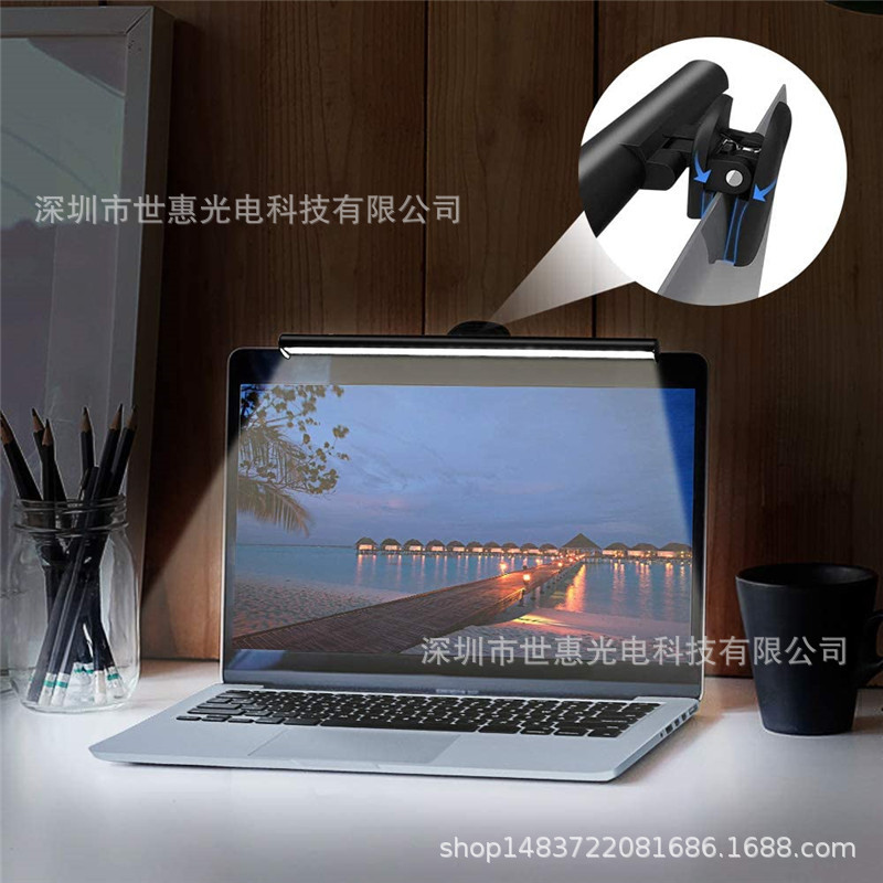 Portátil clip luz mágica color pantalla colgante luz LED inteligente protección de ojos luz RGB pantalla