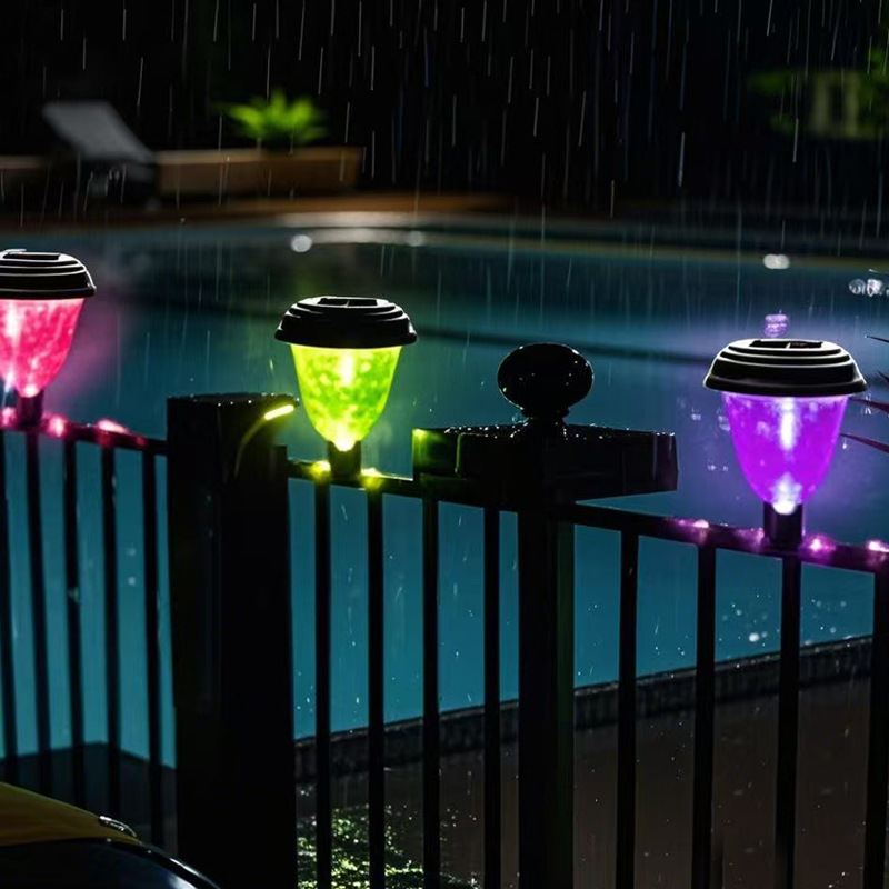Cross-border new solar barrier light courtyard pool fence tie light balcony waterproof decorative atmosphere fence light