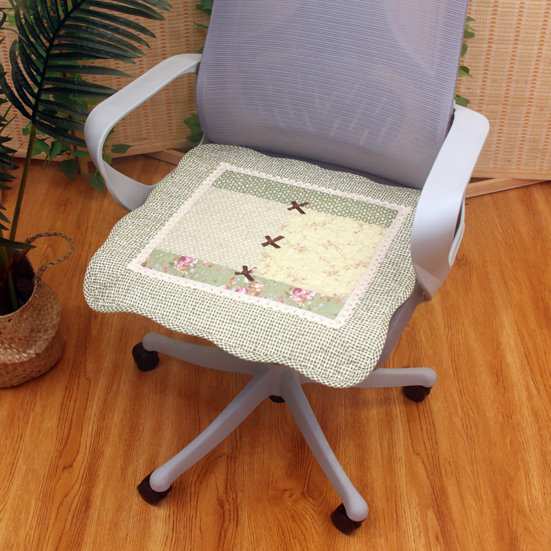 【小额批发】韩式全棉绗缝拼布椅子坐垫防滑餐饮垫办公室方形家用