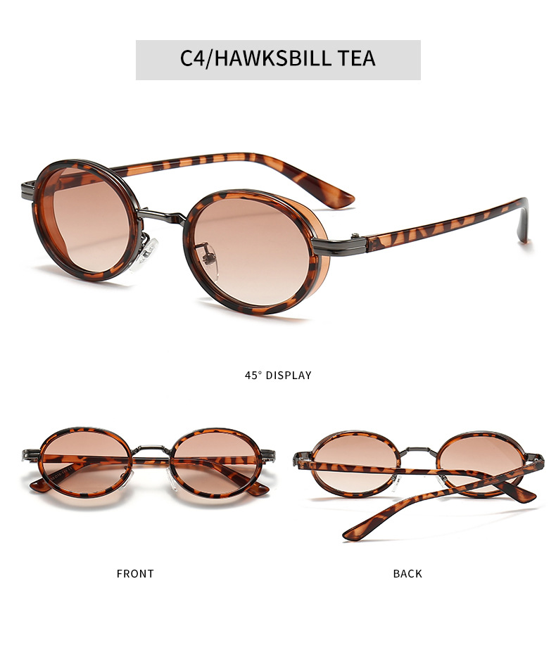 48g Weight Full Frame Glasses Structure Sunglasses Classification PC, UV400 Protection Lens Material Oval Frame Glasses Style Travel, Fishing Occasion Gradient Color, Solid Color, Leopard Pattern Unisex Gender Retro Style Leopard Color Retro Gradient Color Solid Color Leopard PC UV400 Protection Oval Frame Full Frame Women's Sunglasses 5