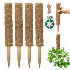 国境を越えた売れ筋植物つる牽引クライミングコラムココヤシスティッククライミングスティックは、苔の植物を自由に組み合わせることができます