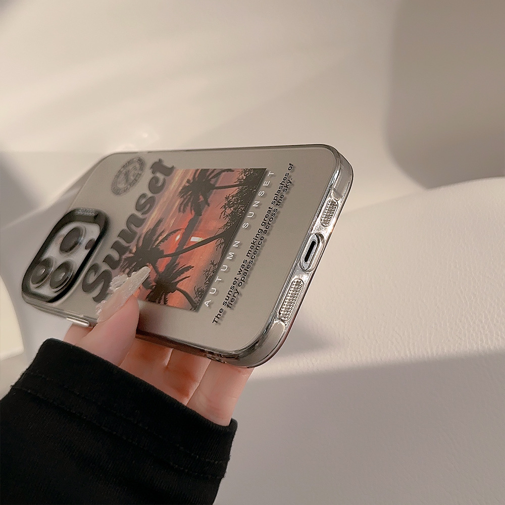 Custodia protettiva per apple iphone con design tramonto tropicale_voghion.com