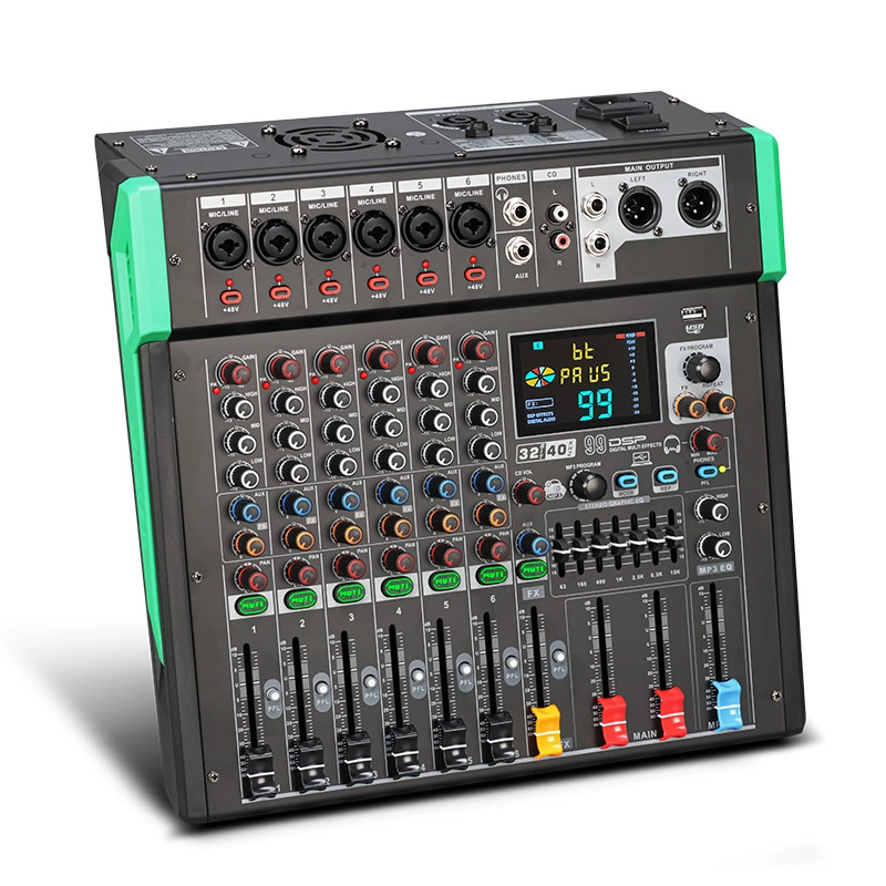 Professional amplifier mixer 99DSP reverberation effect USB Bluetooth stage performance wedding home k sound card
