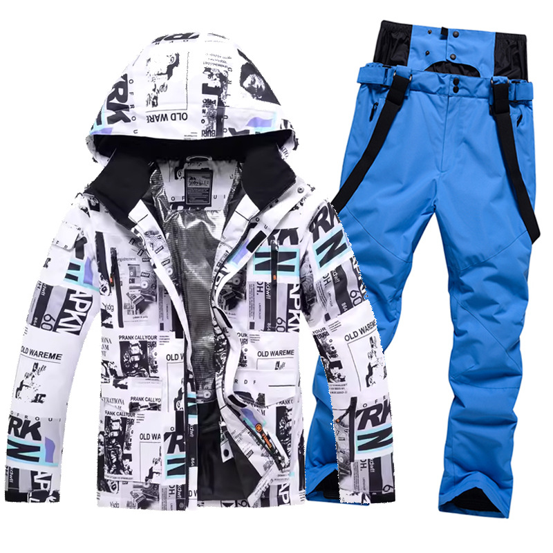 ski suits for men, windproof, waterproof, warm and breathable, one piece delivery, single and double board skiing clothes and pants_voghion.com