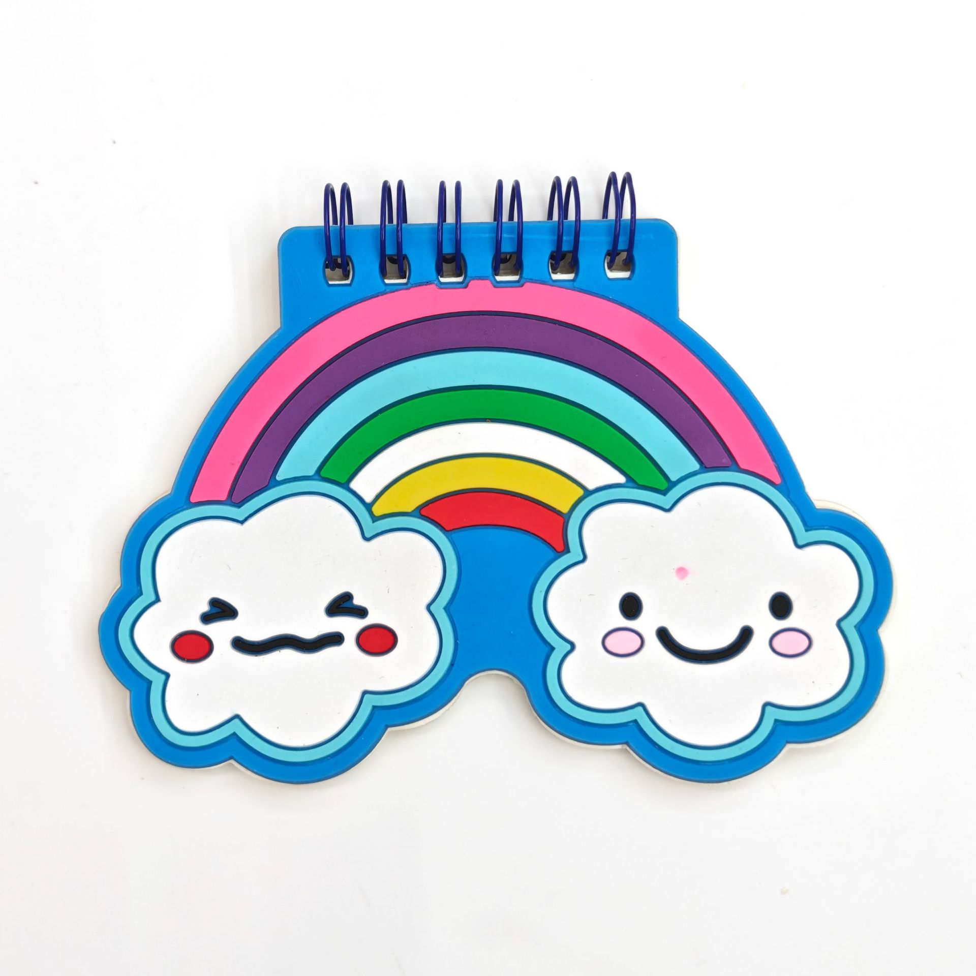 Cubierta de silicona pequeña bobina libro mini dibujos animados especial en forma de cuaderno papelería creativa forma de animal lindo con pluma