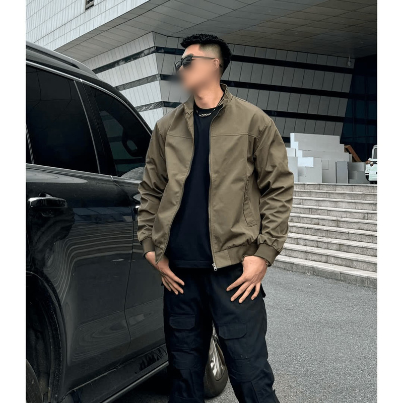 American Coach Jacket Waterproof Collar Casual Trendy Retro Autumn Outdoor Tooling Flying All-Match Jacket