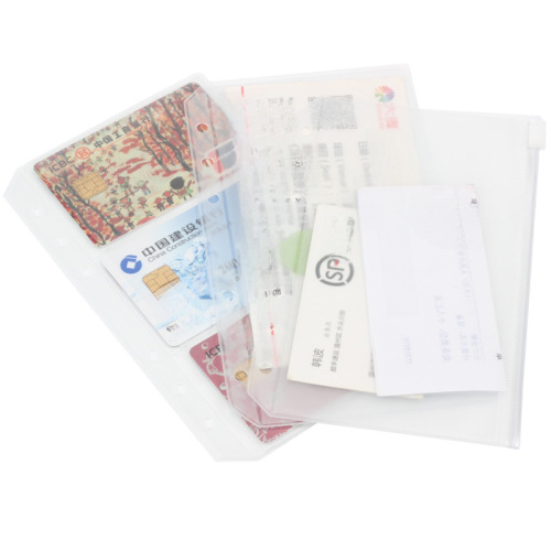 PVC transparent bag A6 notebook A5 storage file bag information bag notebook business card book B5 loose-leaf bag