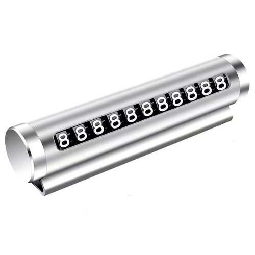 Car Temporary Parking Number Plate Parking Moving License Plate Creative Roller Car Sign Phone Plate In-Car Decorative Accessory