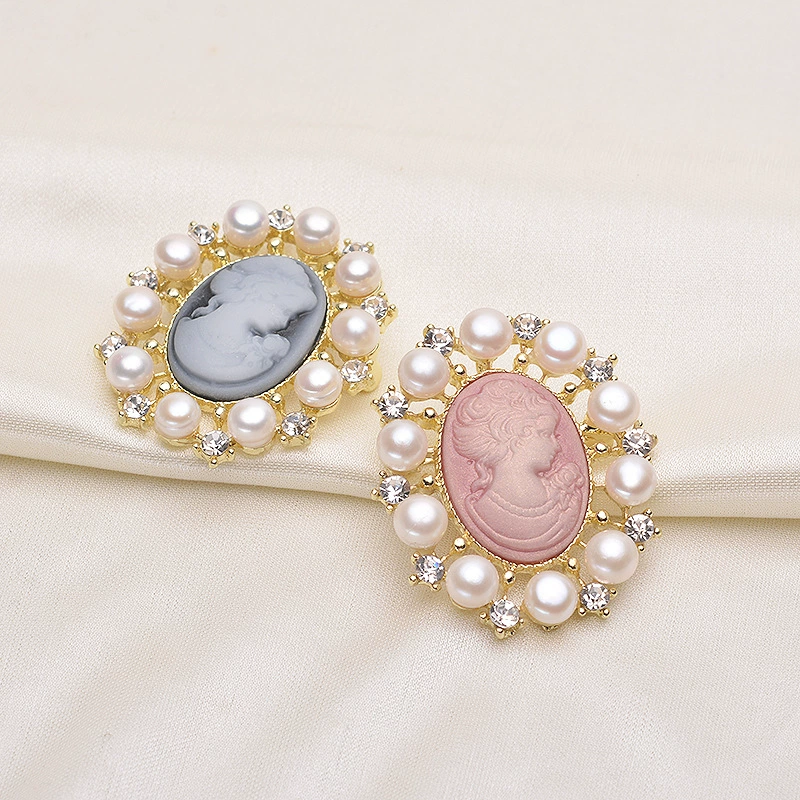 Европейский и американский Дворцовый стиль, камея, рельефная брошь в виде головы, винтажная жемчужная булавка, аксессуары, изысканный высококачественный корсаж