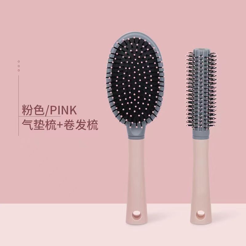 Peine de pelo rizado Peine de costillas Peine para niñas Bolso de aire esponjoso Peine de rodillo con hebilla interna Peine de bolsa de aire