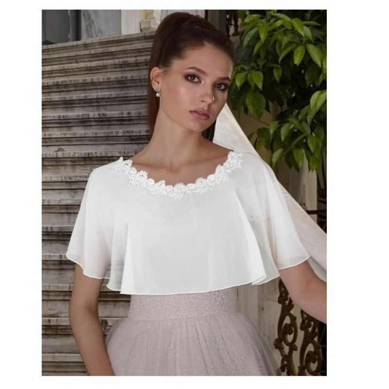 Summer short shiffon solid color thin breathable cloak