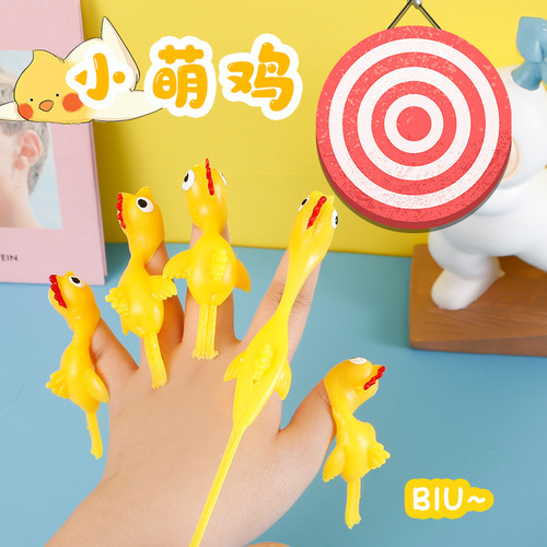 Finger Turkey Spring-Loaded Chicken Stress Relief Gadget Wall-Sticking Creative Prank Children's Toy Street Vendor Supply