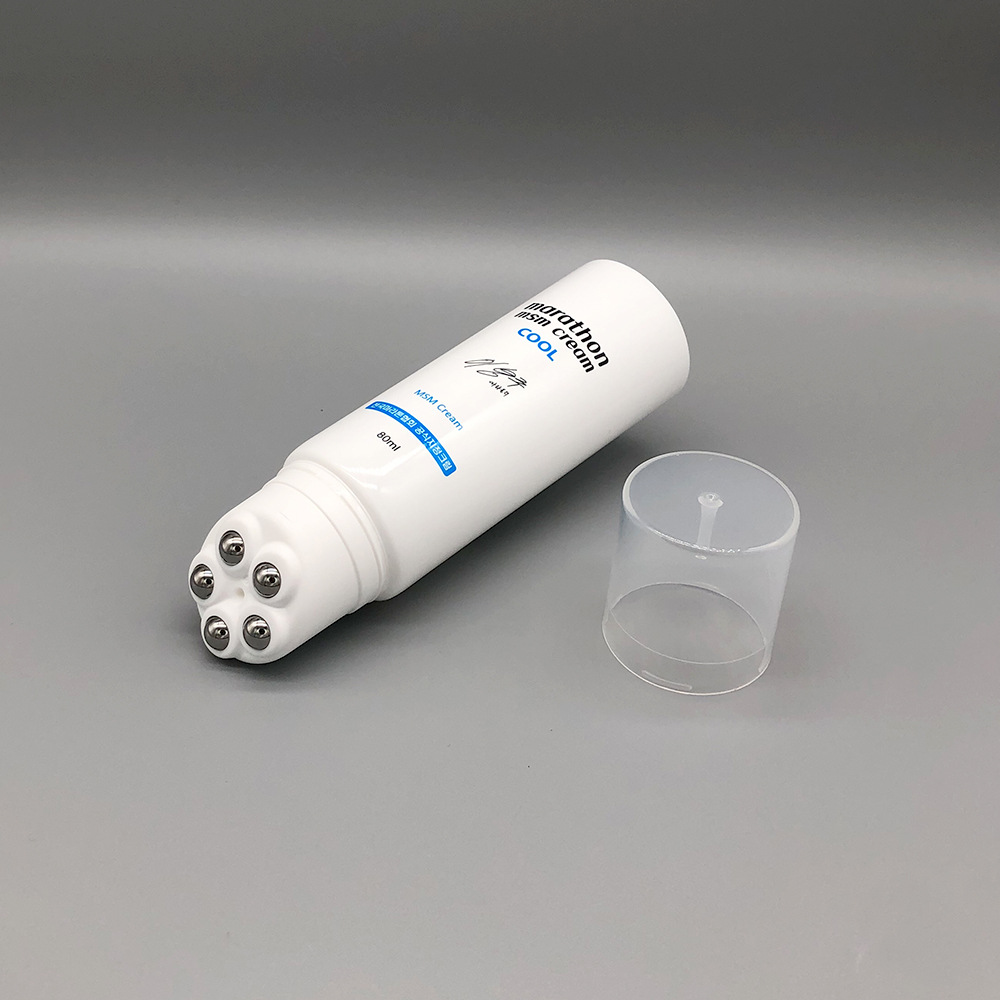 厂家直供注塑PE滚珠按摩软管化妆品通用包装五联珠分装瓶